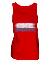Luxembourg Distressed Flag Ladies Vest