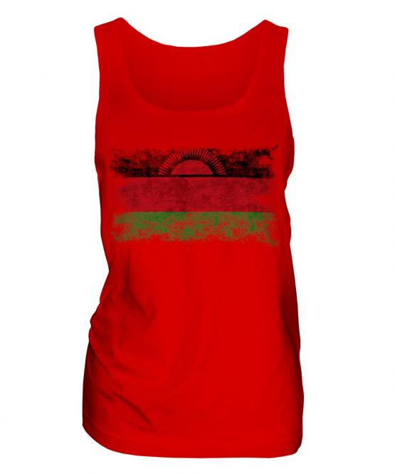 Malawi Distressed Flag Ladies Vest