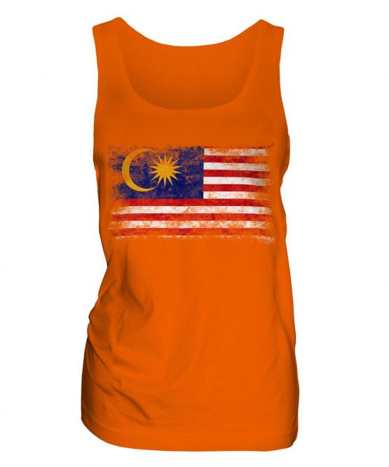 Malaysia Distressed Flag Ladies Vest