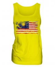 Malaysia Distressed Flag Ladies Vest