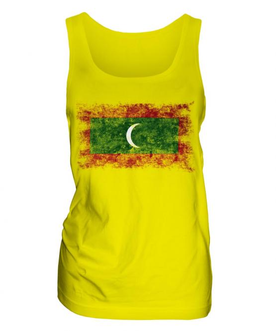 Maldives Distressed Flag Ladies Vest