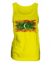 Maldives Distressed Flag Ladies Vest