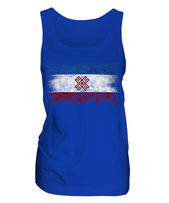 Mari El Distressed Flag Ladies Vest