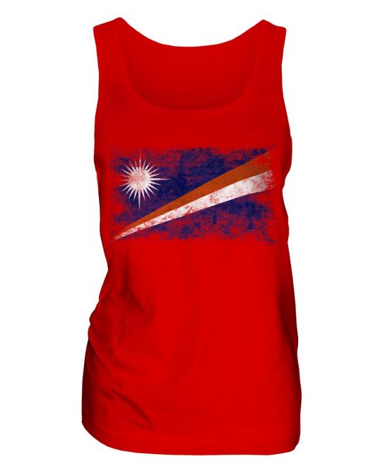 Marshall Islands Distressed Flag Ladies Vest