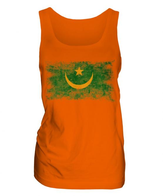 Mauritania Distressed Flag Ladies Vest