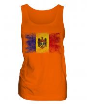 Moldova Distressed Flag Ladies Vest