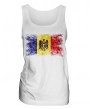 Moldova Distressed Flag Ladies Vest
