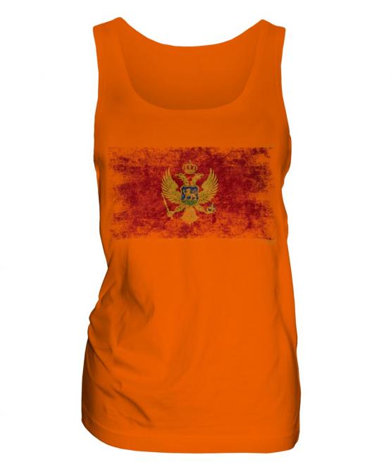 Montenegro Distressed Flag Ladies Vest