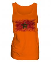 Morocco Distressed Flag Ladies Vest