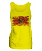 Morocco Distressed Flag Ladies Vest