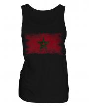 Morocco Distressed Flag Ladies Vest