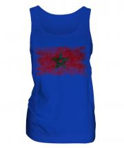 Morocco Distressed Flag Ladies Vest