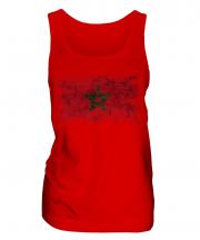 Morocco Distressed Flag Ladies Vest