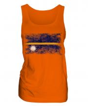 Nauru Distressed Flag Ladies Vest