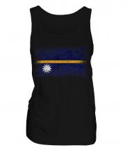 Nauru Distressed Flag Ladies Vest