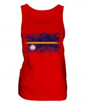 Nauru Distressed Flag Ladies Vest