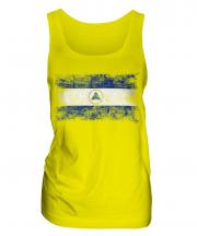 Nicaragua Distressed Flag Ladies Vest