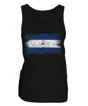 Nicaragua Distressed Flag Ladies Vest