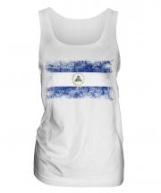 Nicaragua Distressed Flag Ladies Vest