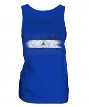 Nicaragua Distressed Flag Ladies Vest