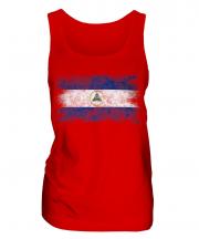 Nicaragua Distressed Flag Ladies Vest