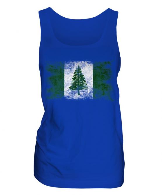 Norfolk Island Distressed Flag Ladies Vest