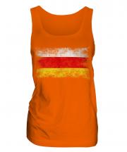 North Ossetia Distressed Flag Ladies Vest