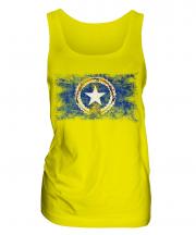 Northern Mariana Islands Distressed Flag Ladies Vest