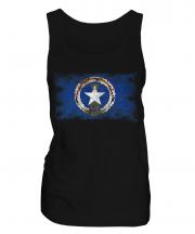 Northern Mariana Islands Distressed Flag Ladies Vest