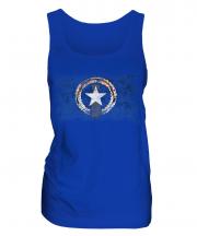 Northern Mariana Islands Distressed Flag Ladies Vest