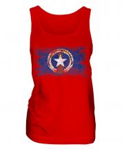 Northern Mariana Islands Distressed Flag Ladies Vest