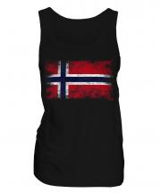 Norway Distressed Flag Ladies Vest