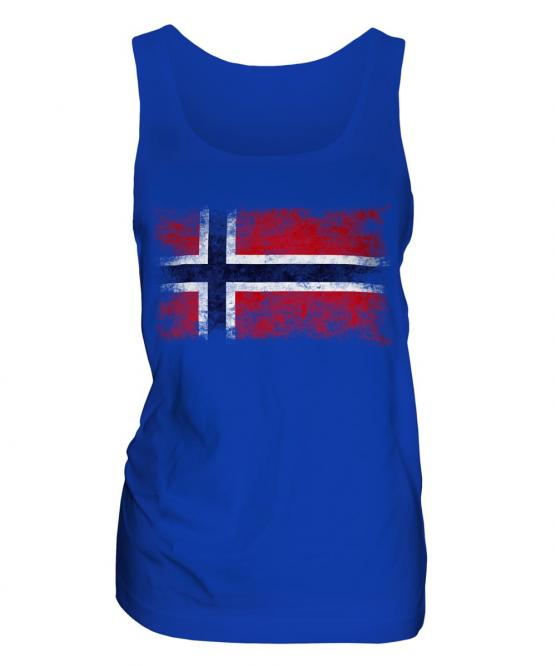Norway Distressed Flag Ladies Vest