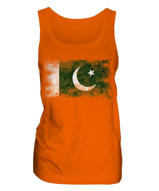 Pakistan Distressed Flag Ladies Vest