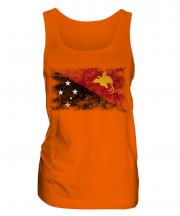 Papua New Guinea Distressed Flag Ladies Vest