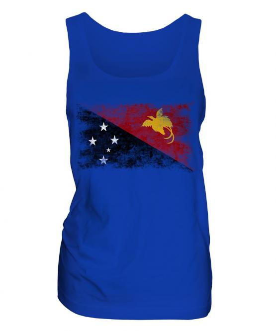 Papua New Guinea Distressed Flag Ladies Vest