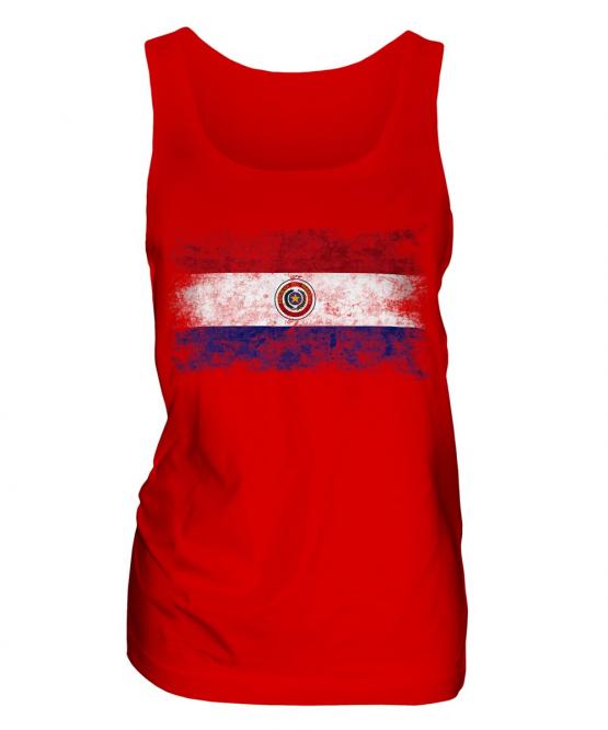 Paraguay Distressed Flag Ladies Vest