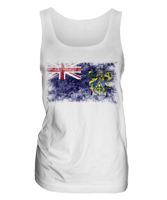 Pitcairn Islands Distressed Flag Ladies Vest