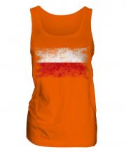 Poland Distressed Flag Ladies Vest
