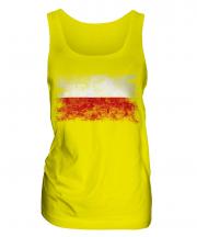 Poland Distressed Flag Ladies Vest