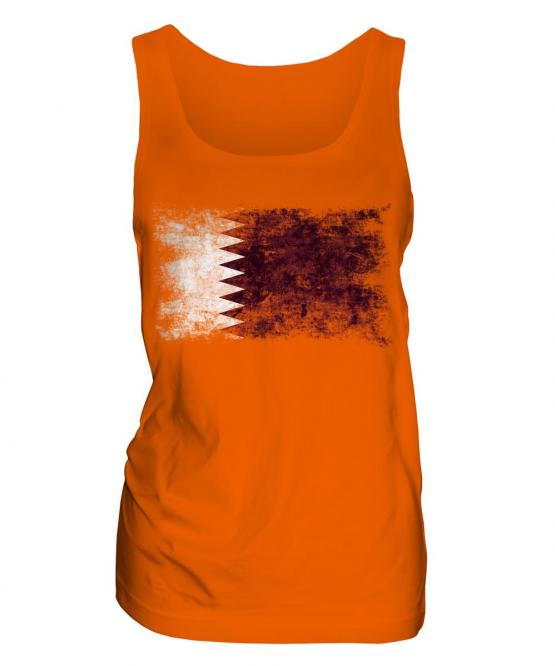 Qatar Distressed Flag Ladies Vest