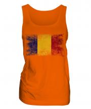 Romania Distressed Flag Ladies Vest