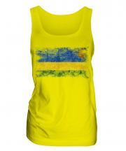 Rwanda Distressed Flag Ladies Vest