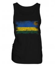 Rwanda Distressed Flag Ladies Vest
