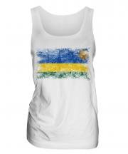 Rwanda Distressed Flag Ladies Vest