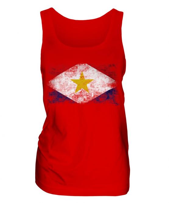 Saba Distressed Flag Ladies Vest