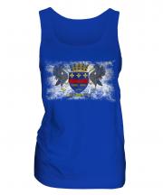 Saint Barthelemy Distressed Flag Ladies Vest