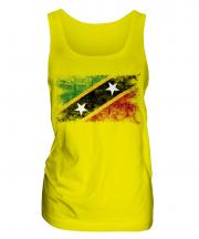 Saint Kitts And Nevis Distressed Flag Ladies Vest