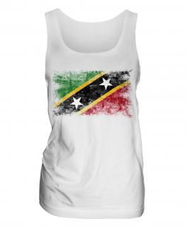 Saint Kitts And Nevis Distressed Flag Ladies Vest