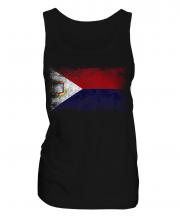 Saint Martin Distressed Flag Ladies Vest
